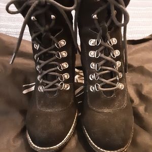 Envy black lace suede boots 029